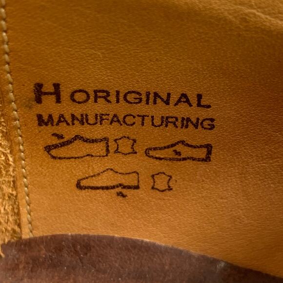 CALZOLERIA HARRIS Size 10.5 Brown Tan Two Toned Leather Monk Strap Loafers - Picture 9 of 9